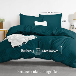 [RESIGILAT] Lenjerie pat Utopia Bedding husa plapuma 260x240 cm albastru verde