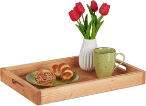 [RESIGILAT] Tava servire Relaxdays, nuc, 5 x 46 x 31 cm, naturala