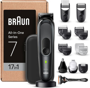 [RESIGILAT] Trimmer Braun 17 in 1 MGK7491, negru, rezistent la apa