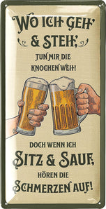 [RESIGILAT] Placa metalica bere, decor bar, 17x34cm