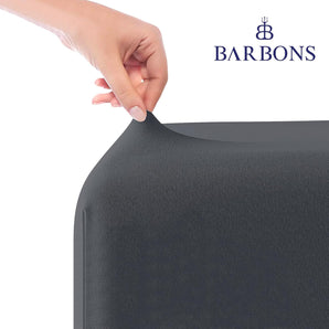 [RESIGILAT] Cearsaf montat Barbons 180x200cm gri inchis 100% bumbac