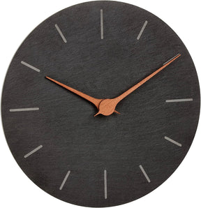 [RESIGILAT] Ceas perete modern ardezie 25 cm negru fara tic-tac