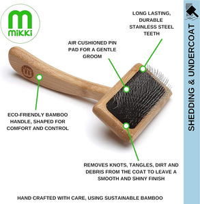 [RESIGILAT] Mikki 6280031 Perie bambus, peri sferici, pentru caini si pisici