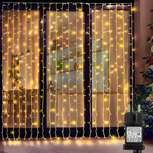 [RESIGILAT] Perdea interior Zewool cu 300 LED-uri, alb cald 1x3m