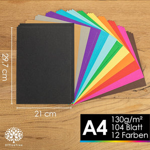 [RESIGILAT] Hartie colorata A4 130g 12 culori pentru artizanat