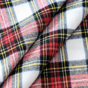 [RESIGILAT] Set 2 fete perna carouri scotiene, 30 x 50 cm, alb