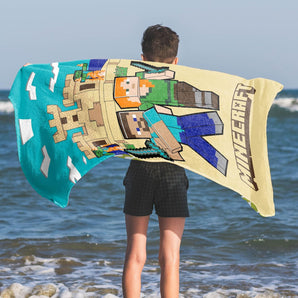 [RESIGILAT] Jay Franco Minecraft Prosop, Alex si Steve, 71 cm x 147 cm