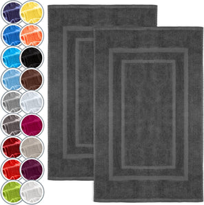 [RESIGILAT] NatureMark Set de 2 covorase de baie gri antracit 50x80 cm