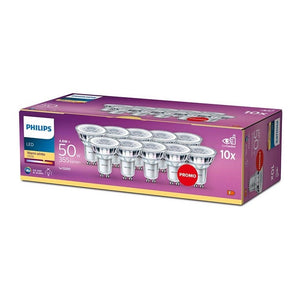 [RESIGILAT] Set 10 becuri Philips LED Classic GU10, lumina alba calda