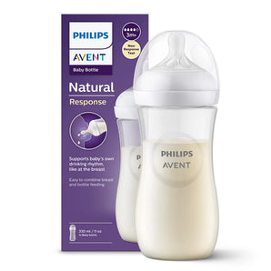 [RESIGILAT] Biberon Avent Natural Response 330 ml, Tetină Anti-Colici, 3+ Luni